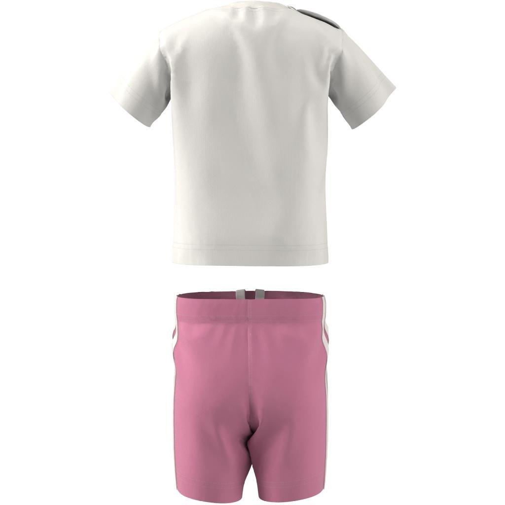 Unisex Kids Trefoil Shorts Tee Set, White, A901_ONE, large image number 10