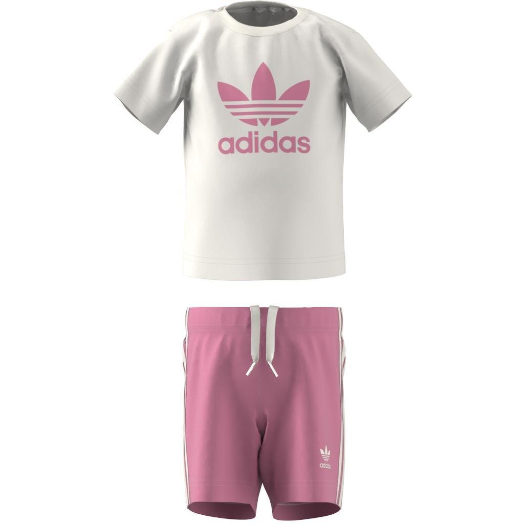 Unisex Kids Trefoil Shorts Tee Set, White, A901_ONE, large image number 12