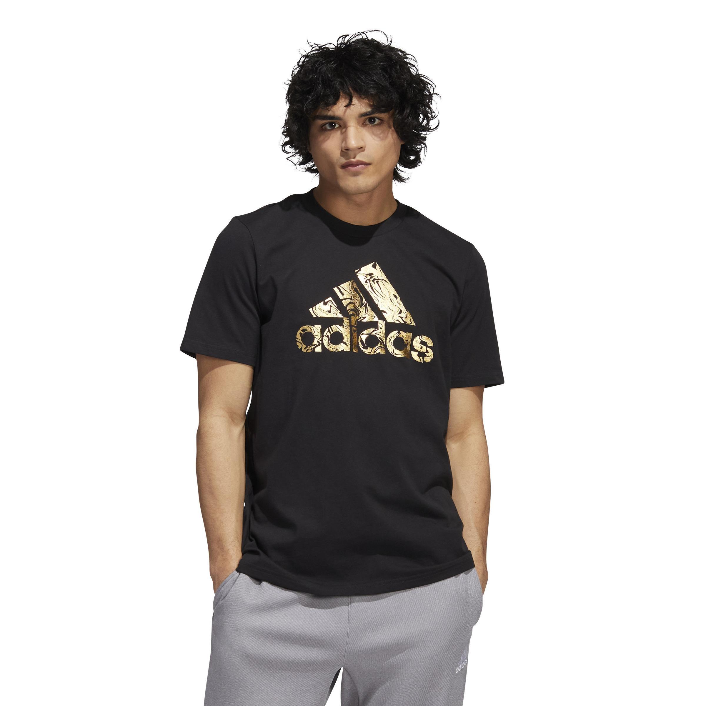 Liquid Foil Badge Of Sport Graphic T-shirt, Black, A901_ONE, large image number 8
