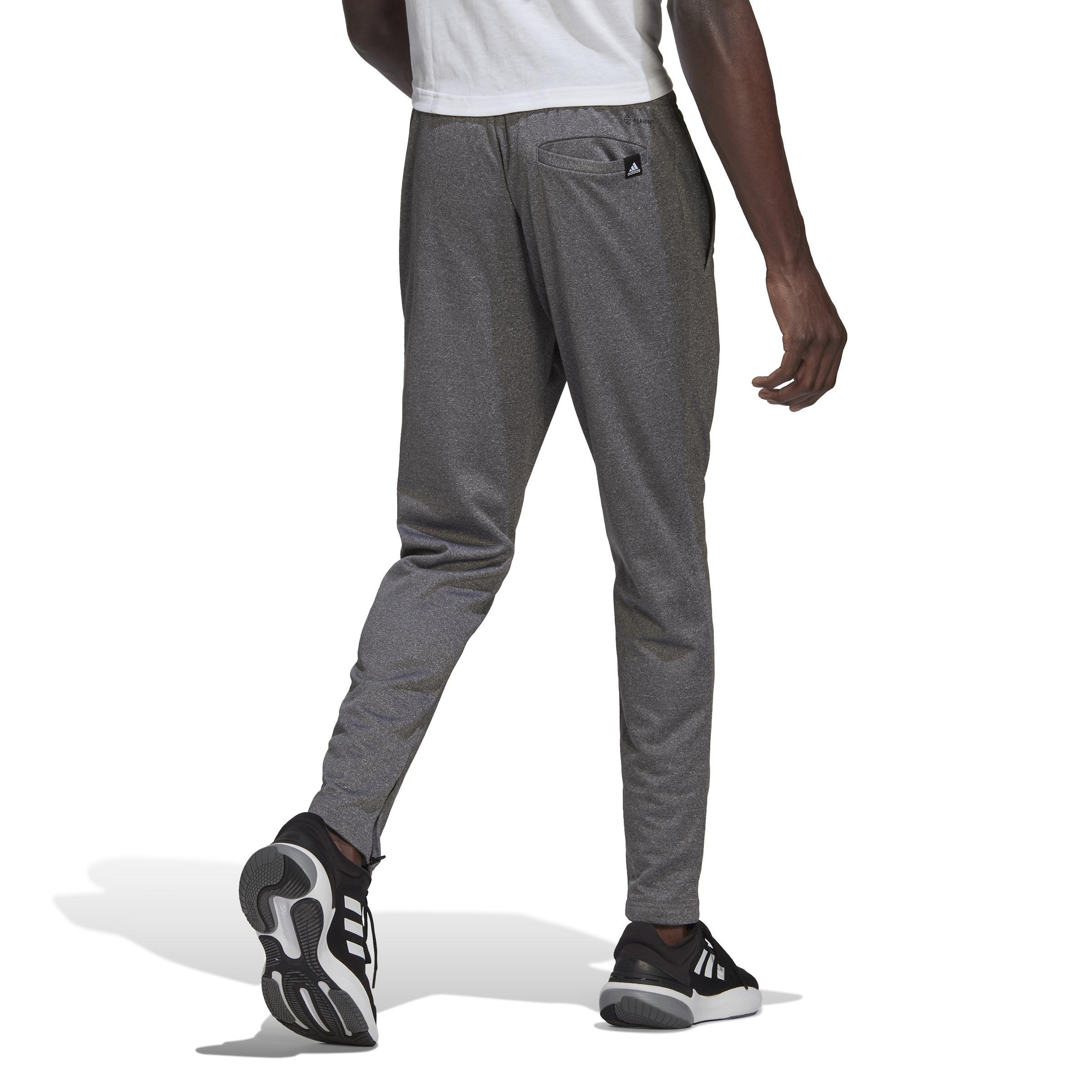 Aeroready Game And Go Small Logo Tapered Joggers, Grey, A901_ONE, large image number 4