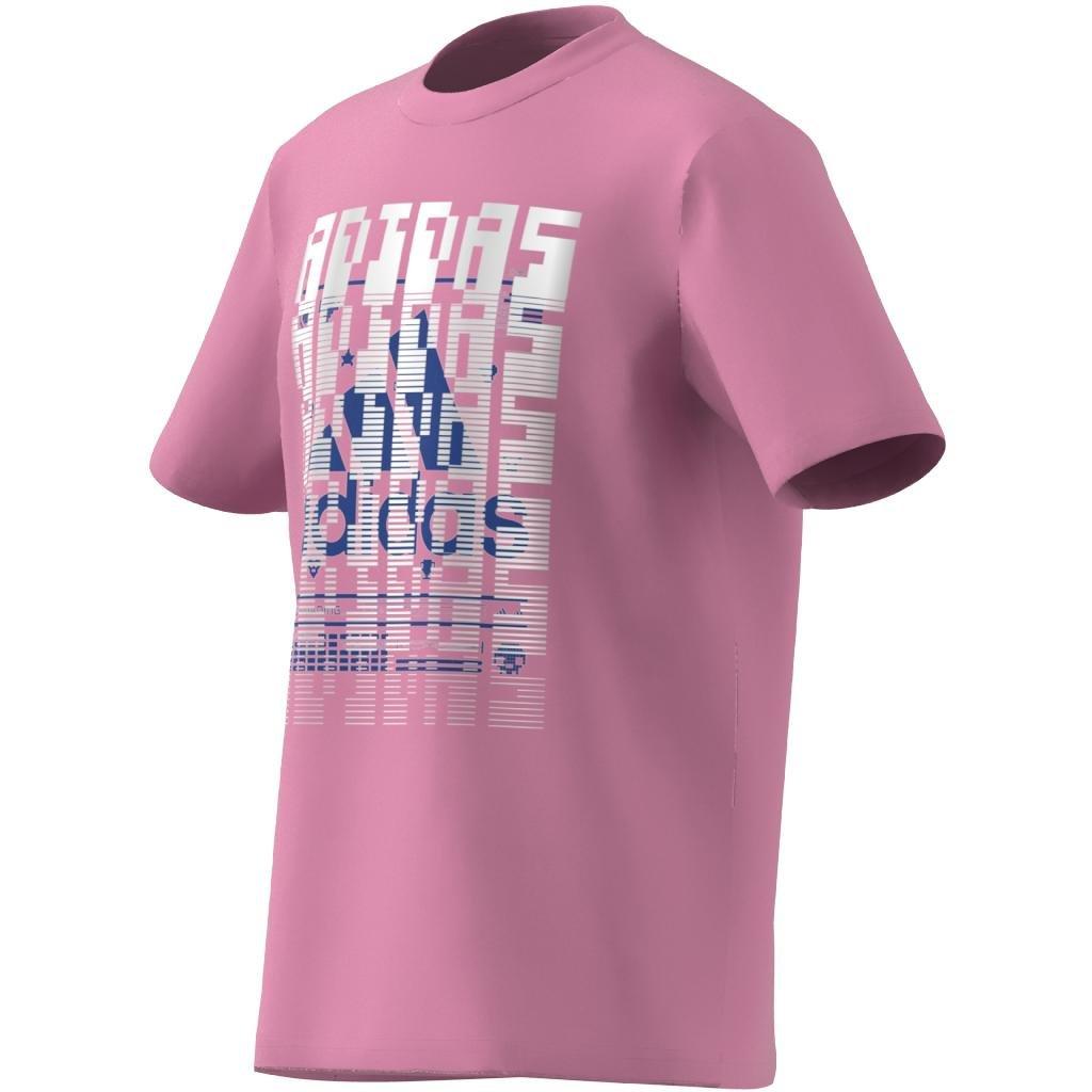 Unisex Kids Gaming Graphic T-Shirt, Pink, A901_ONE, large image number 9