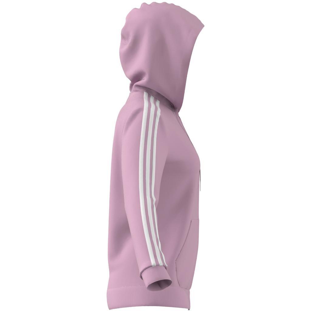 Essentials French Terry 3-Stripes Full-Zip Hoodie, Pink, , large image number 7