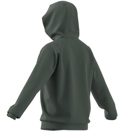 Men Aeroready Game And Go Small Logo Full-Zip Hoodie, Green, A901_ONE, large image number 12