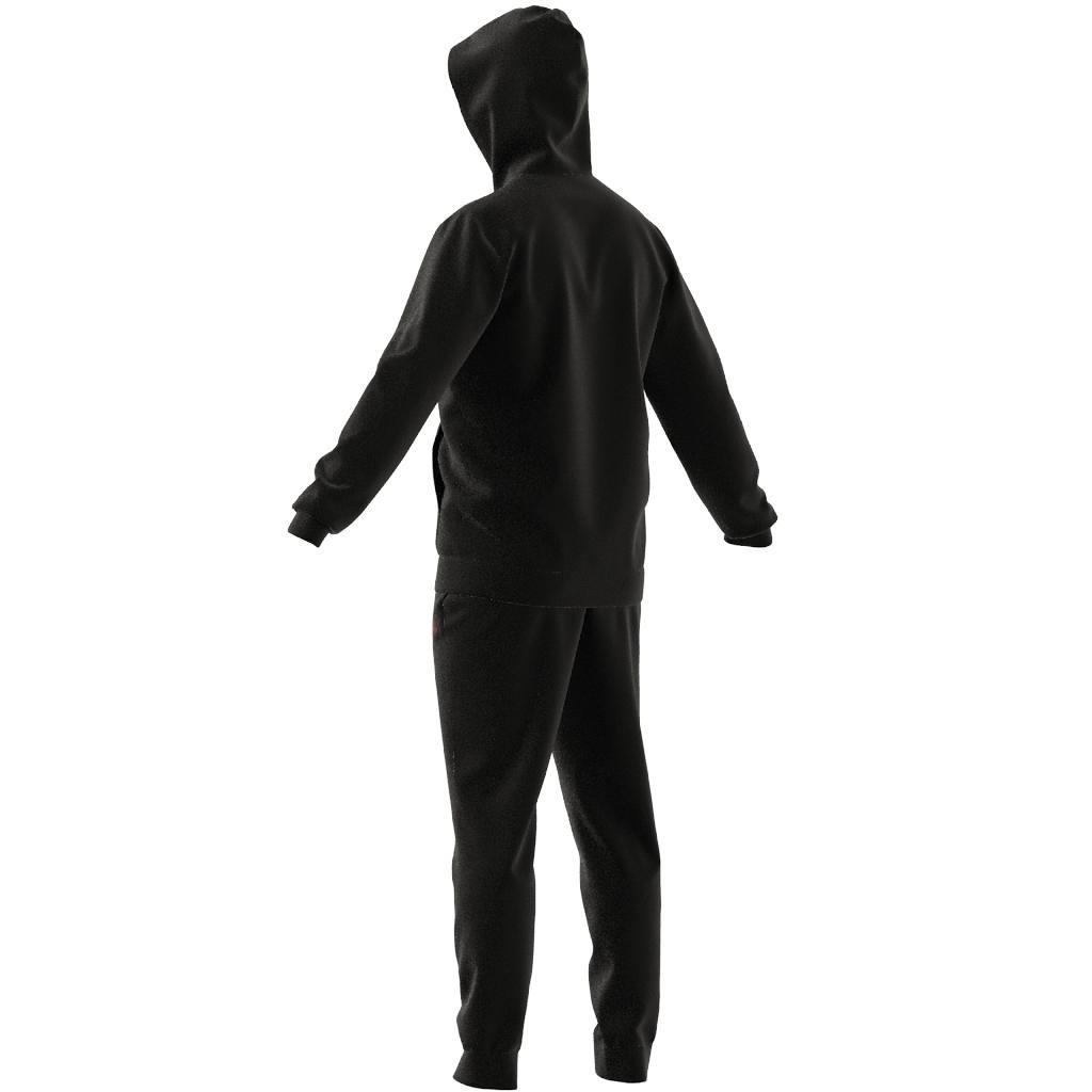 AEROREADY Essentials Kangaroo Pocket Big Logo Track Suit, Black, , large image number 8
