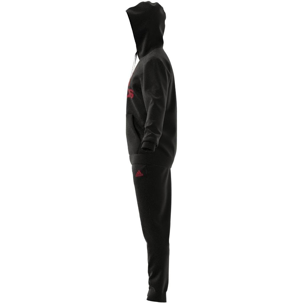 AEROREADY Essentials Kangaroo Pocket Big Logo Track Suit, Black, , large image number 10
