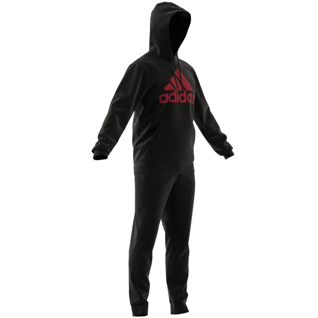 AEROREADY Essentials Kangaroo Pocket Big Logo Track Suit, Black, , large image number 12