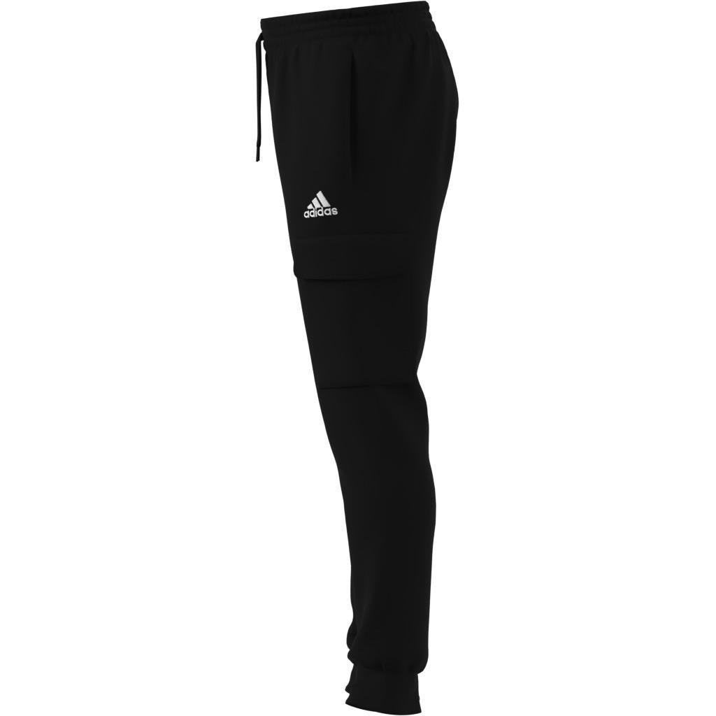 Essentials Fleece Regular Tapered Cargo Joggers, Black, A901_ONE, large image number 4