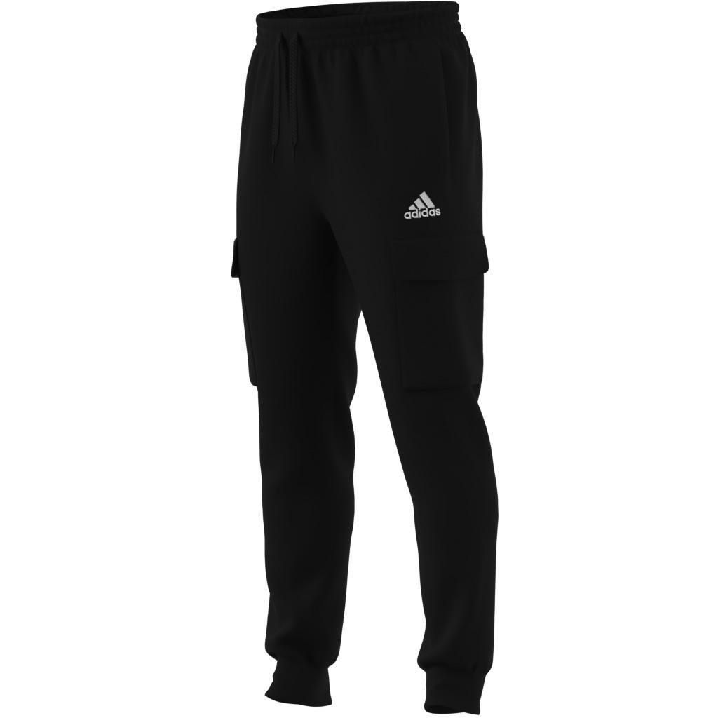 Essentials Fleece Regular Tapered Cargo Joggers, Black, A901_ONE, large image number 5