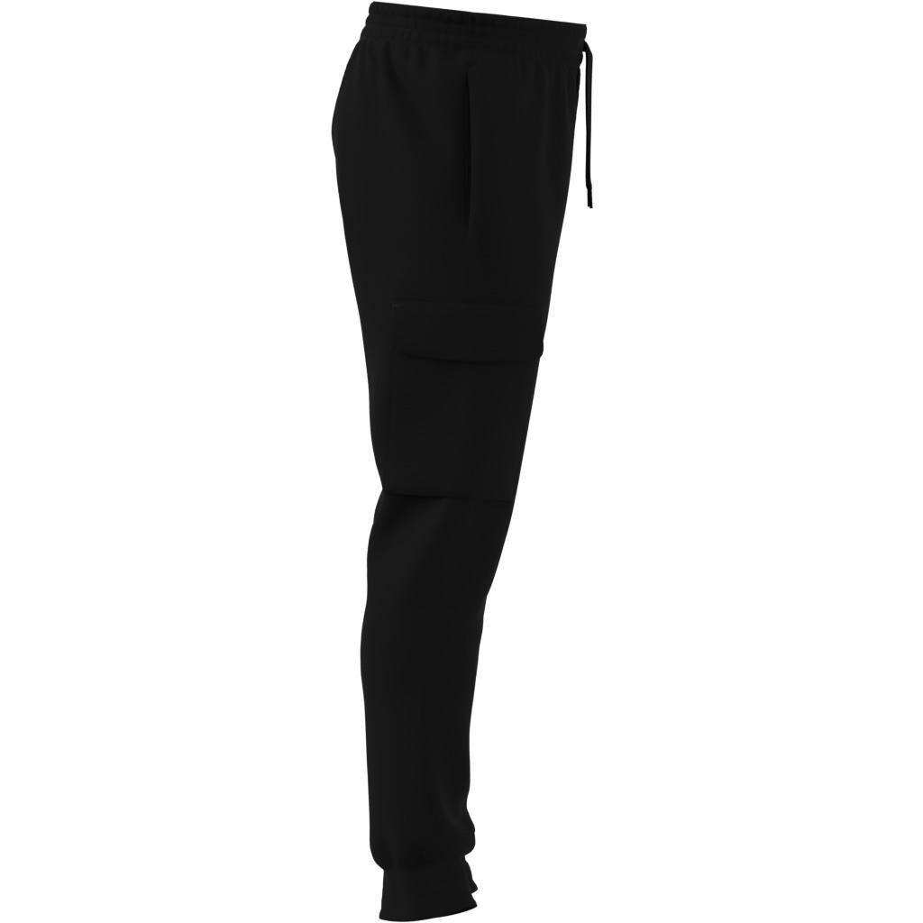 Essentials Fleece Regular Tapered Cargo Joggers, Black, A901_ONE, large image number 7