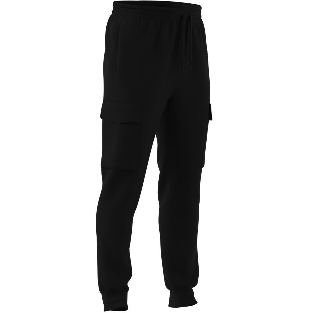 Essentials Fleece Regular Tapered Cargo Joggers, Black, A901_ONE, large image number 8