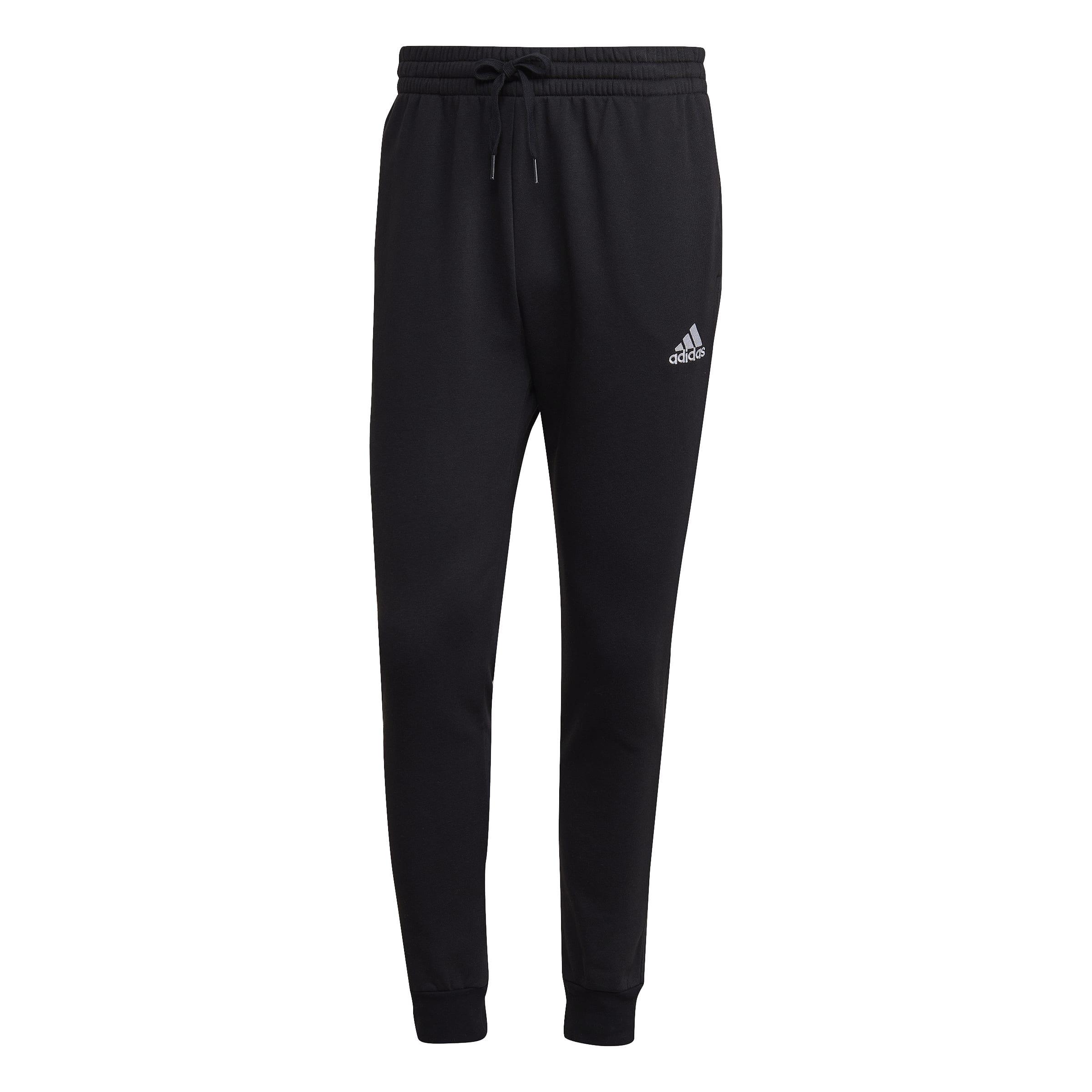 Essentials Fleece Regular Tapered Joggers, Black, , medium