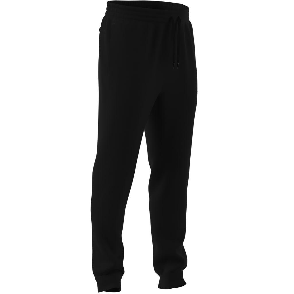 Essentials Fleece Regular Tapered Joggers, Black, , large image number 3