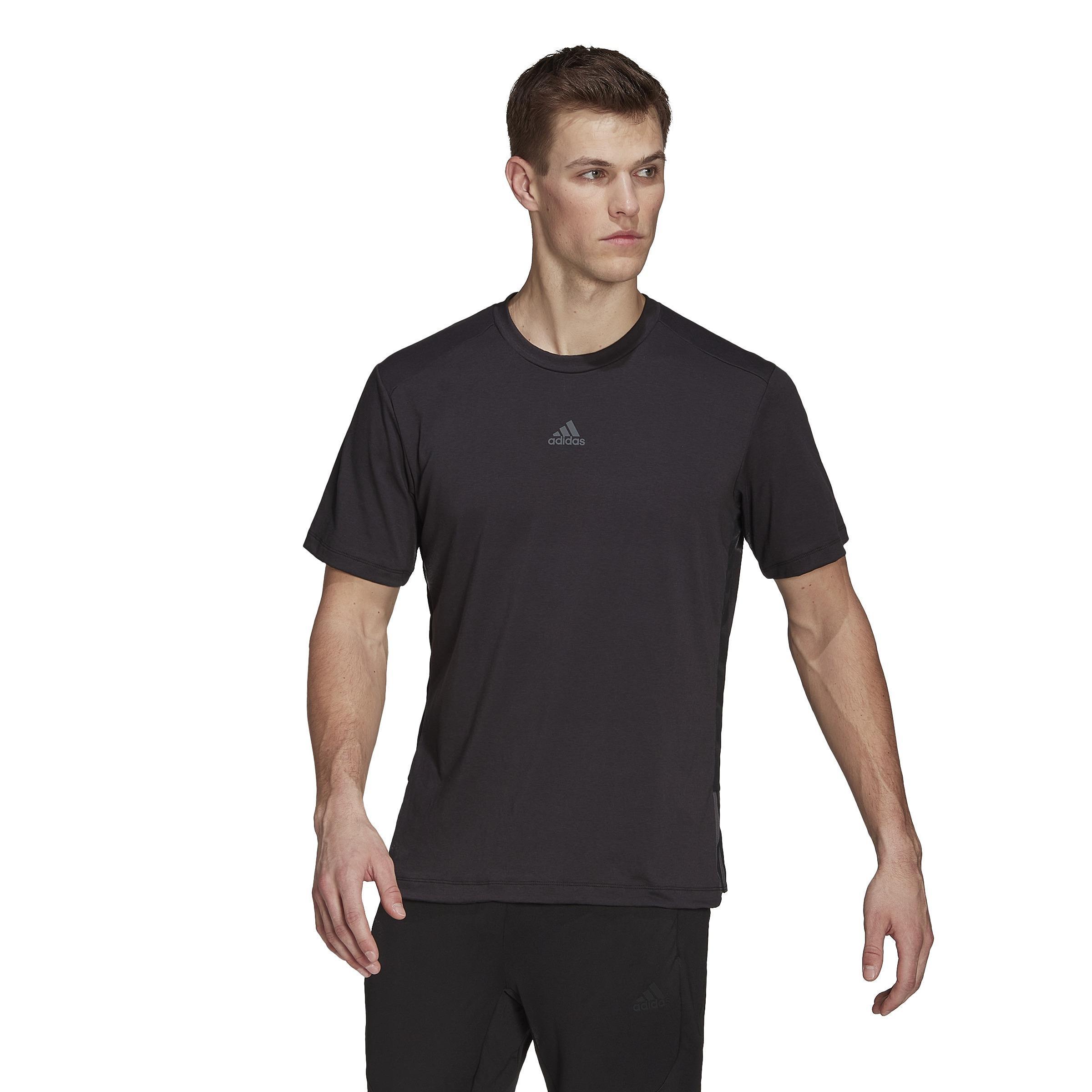 Aeroready Yoga T-Shirt, Black, A901_ONE, large image number 0