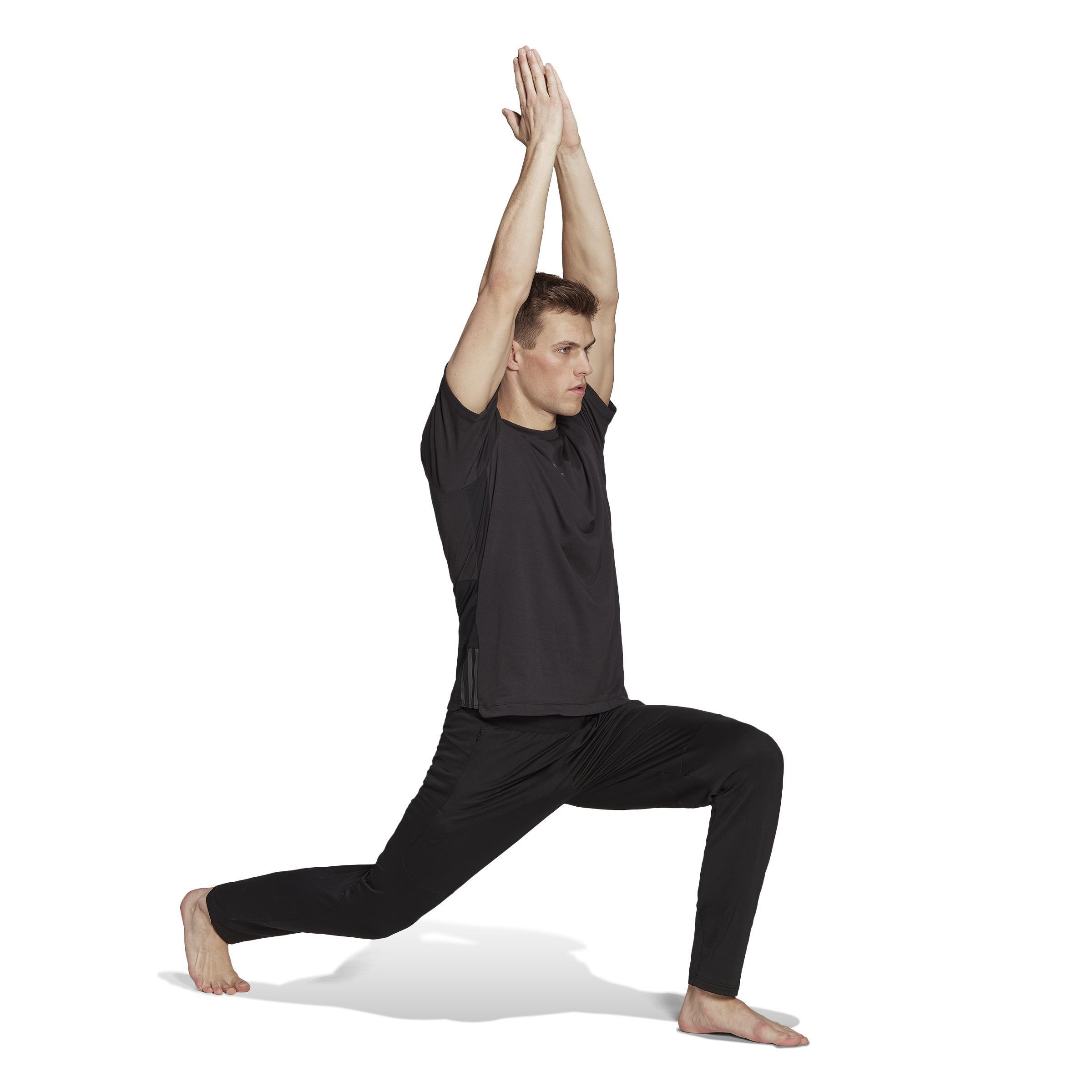Aeroready Yoga T-Shirt, Black, A901_ONE, large image number 1