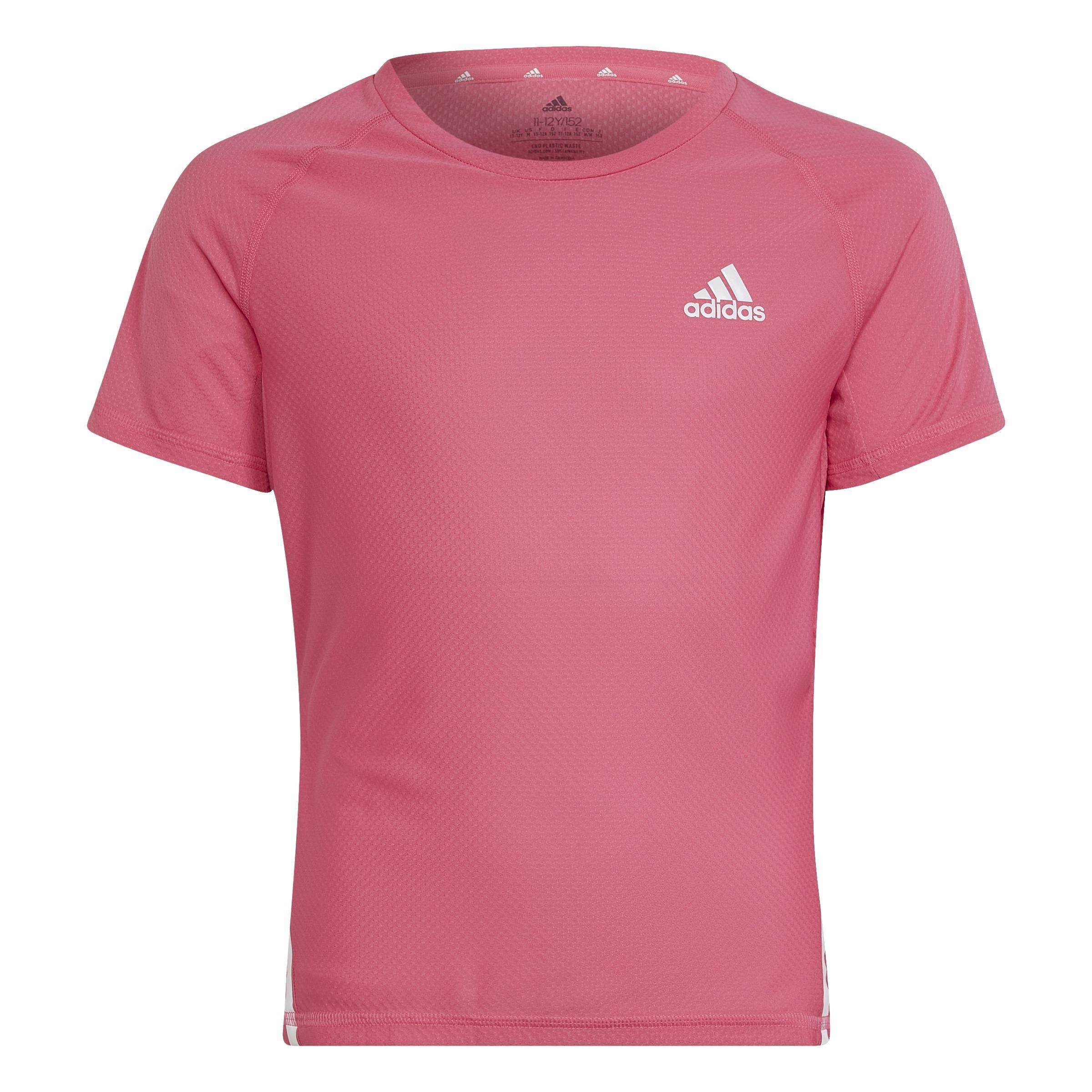 Kids Aeroready Training 3-Stripes T-Shirt, Pink, , large image number 1