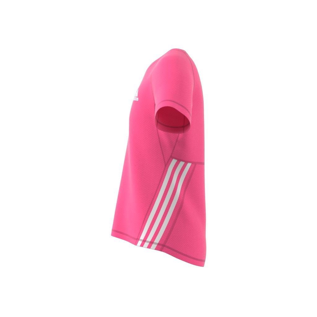 Kids Aeroready Training 3-Stripes T-Shirt, Pink, , large image number 7