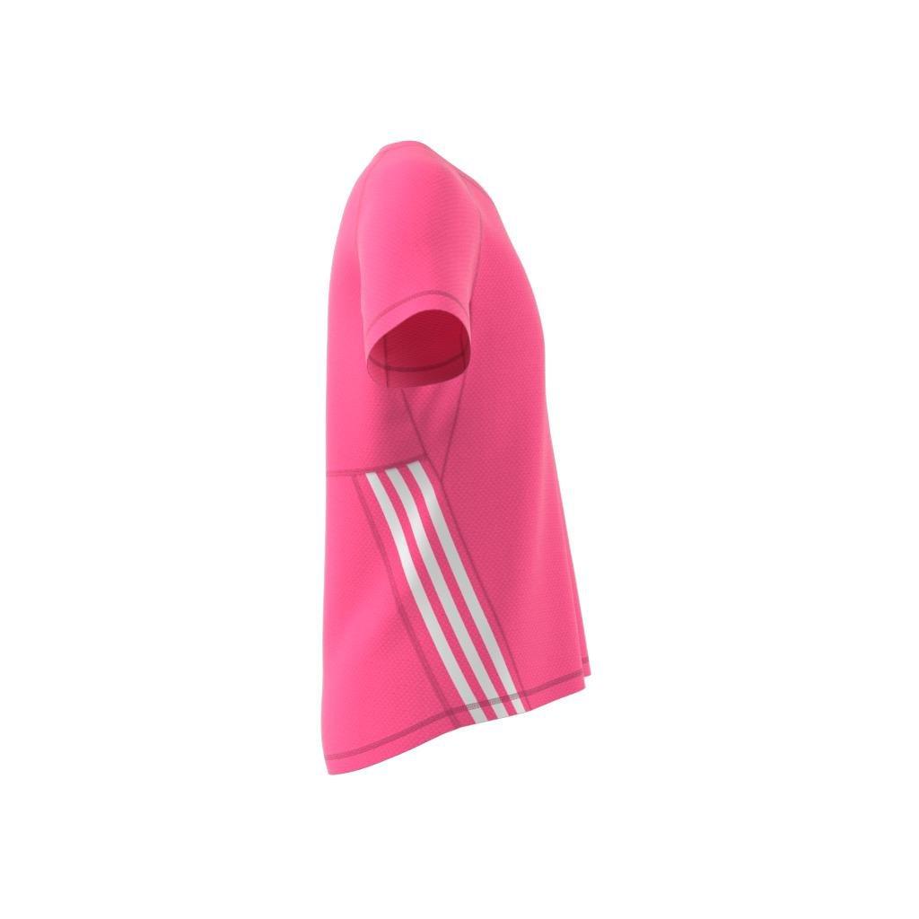 Kids Aeroready Training 3-Stripes T-Shirt, Pink, , large image number 8