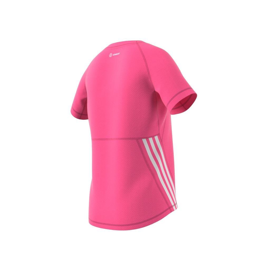 Kids Aeroready Training 3-Stripes T-Shirt, Pink, , large image number 9
