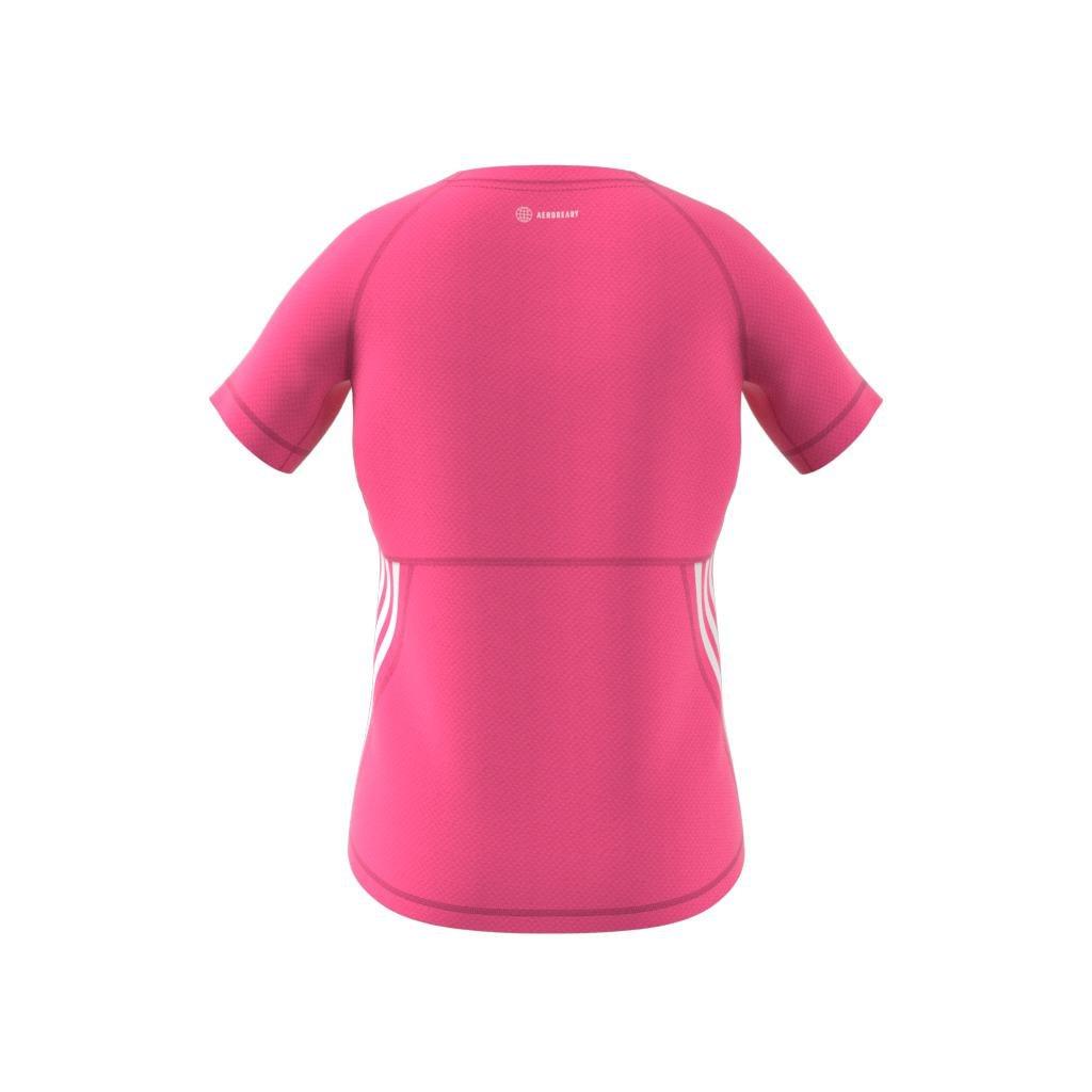 Kids Aeroready Training 3-Stripes T-Shirt, Pink, , large image number 11