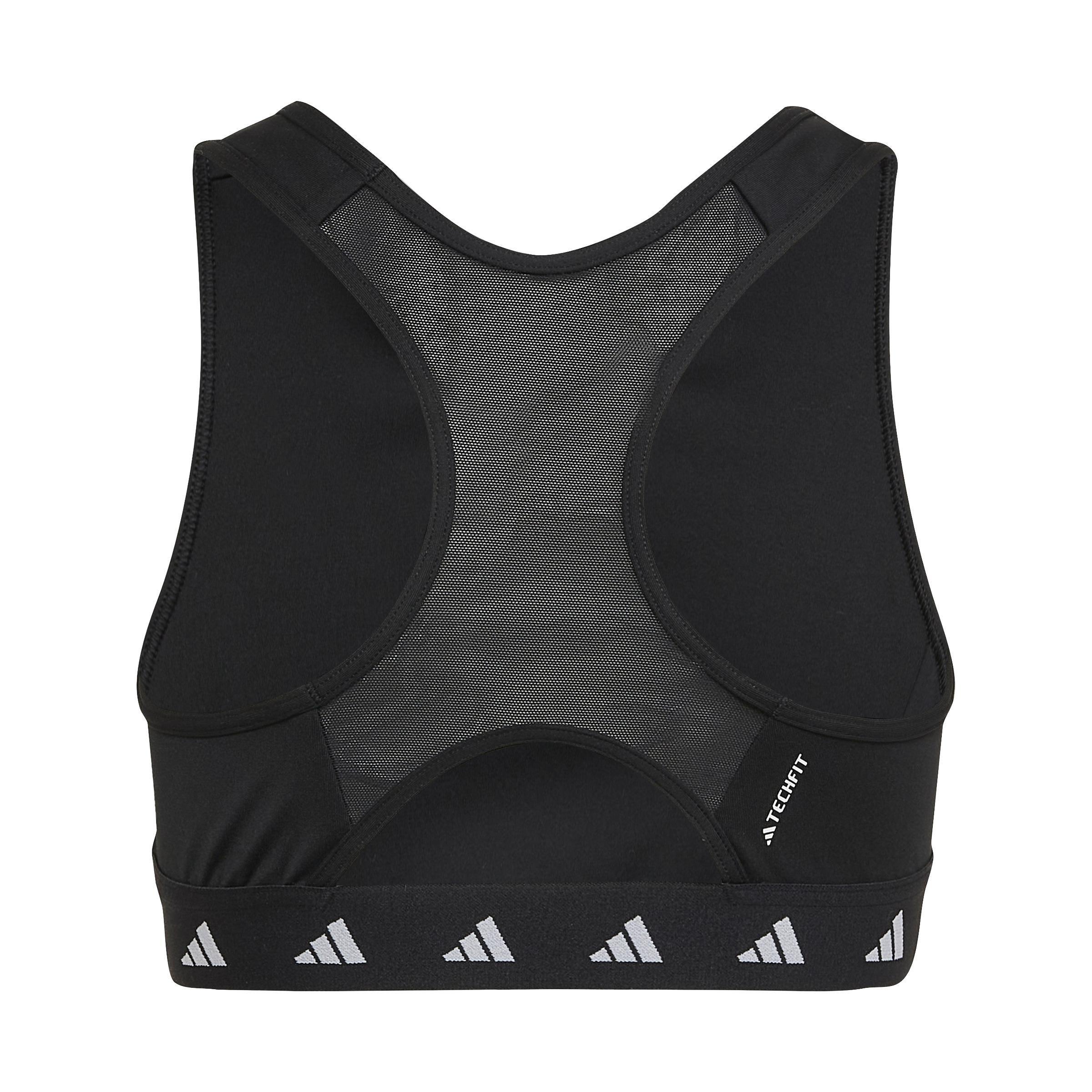 Kids Aeroready Techfit Sports Bra, Black, A901_ONE, large image number 2