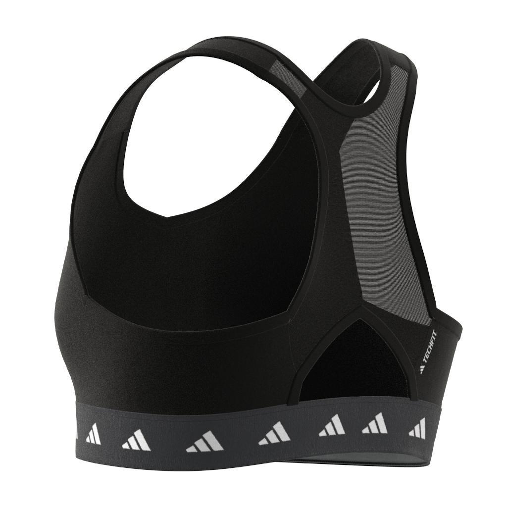 Kids Aeroready Techfit Sports Bra, Black, A901_ONE, large image number 6