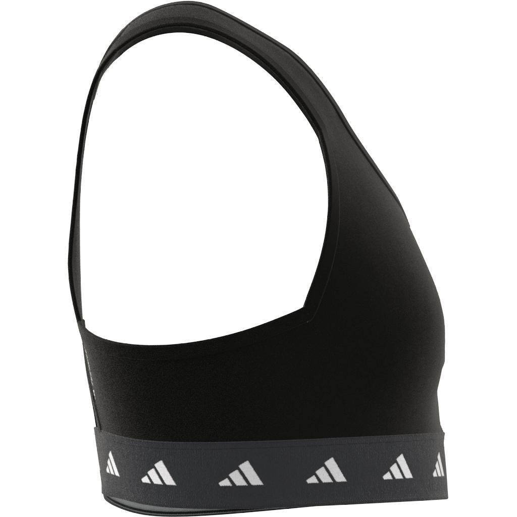 Kids Aeroready Techfit Sports Bra, Black, A901_ONE, large image number 7