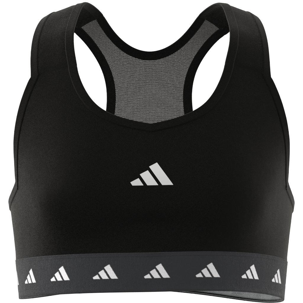 Kids Aeroready Techfit Sports Bra, Black, A901_ONE, large image number 12