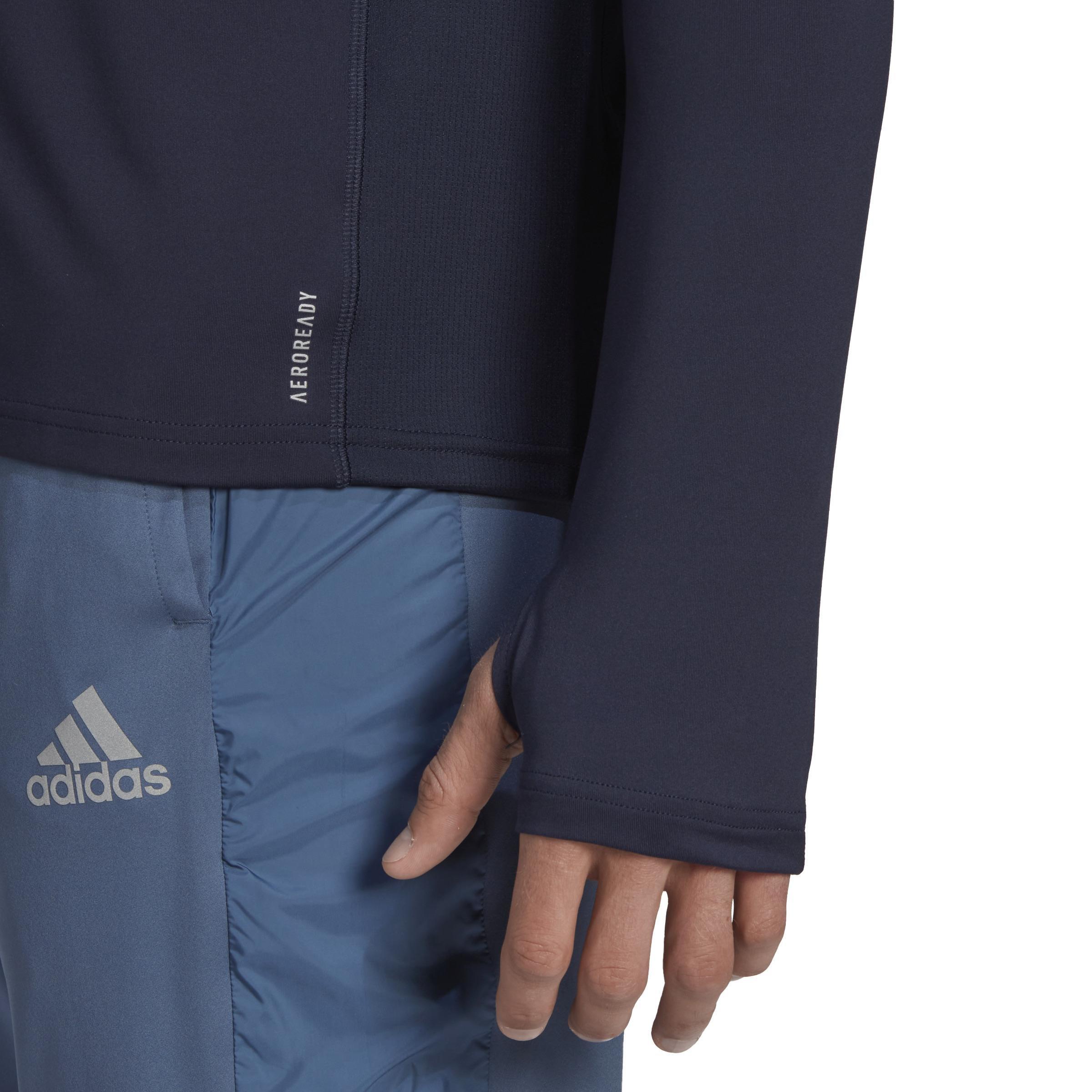 Own The Run 1/2 Zip Long-Sleeve Top, Blue, , large image number 5