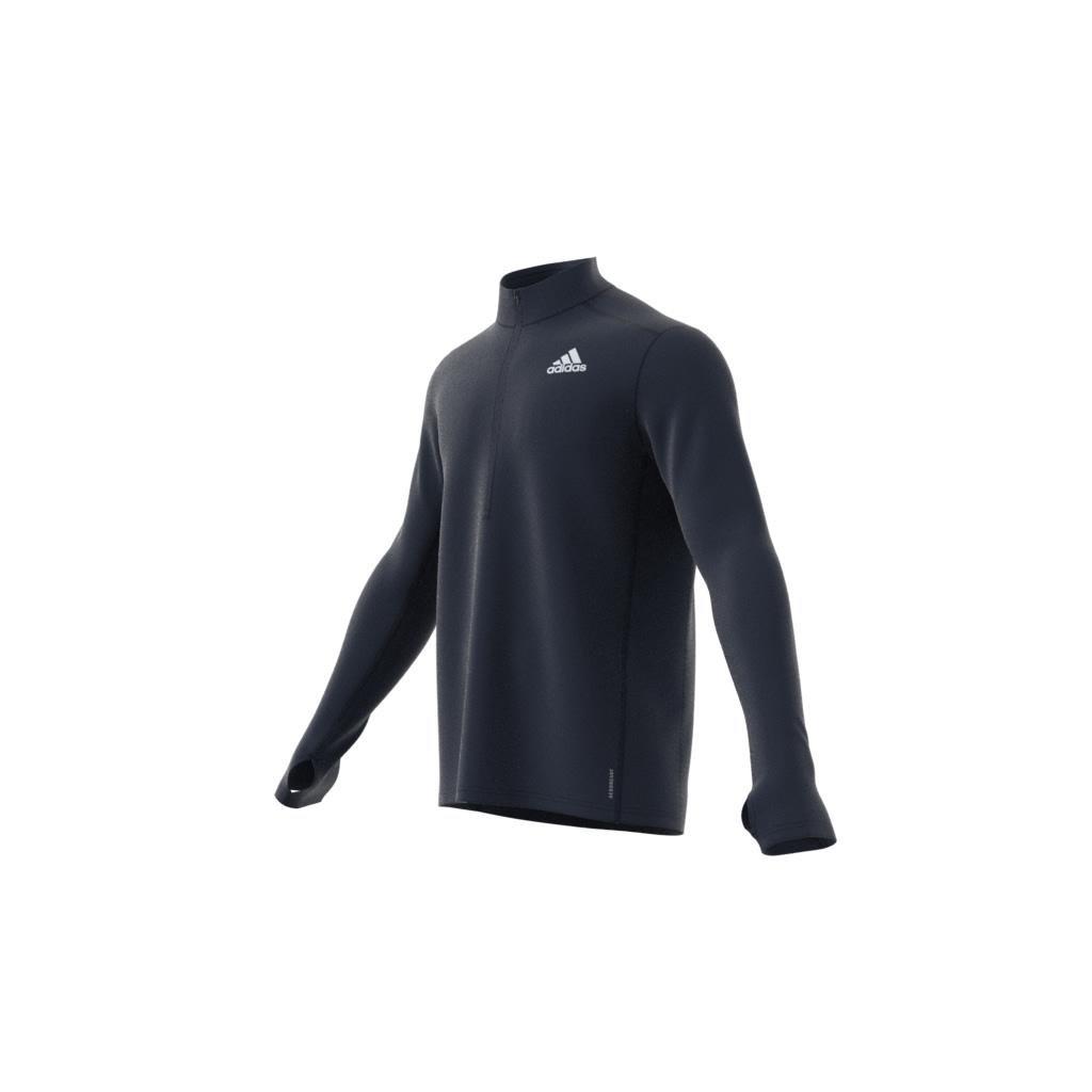 Own The Run 1/2 Zip Long-Sleeve Top, Blue, , large image number 6