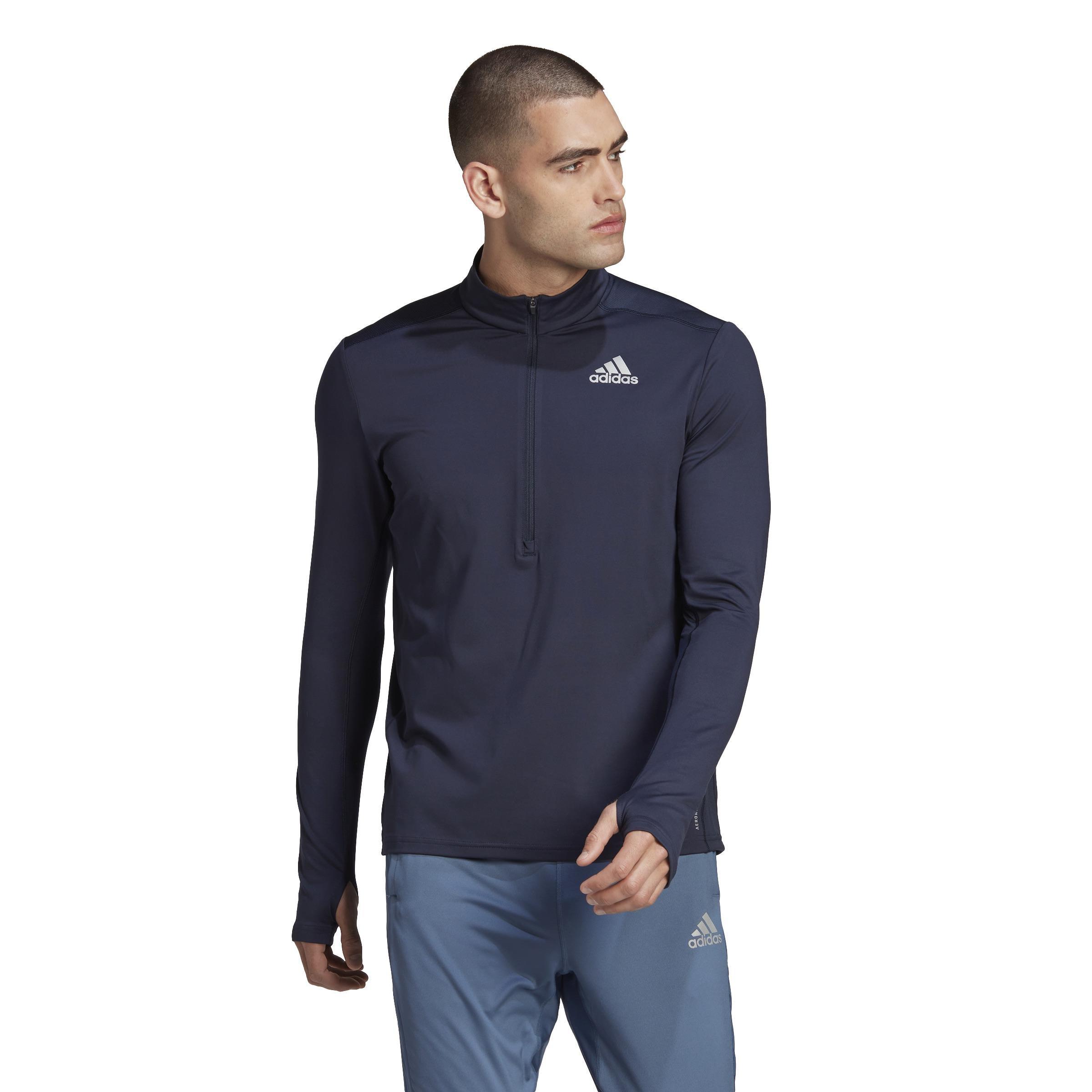 Own The Run 1/2 Zip Long-Sleeve Top, Blue, , large image number 8