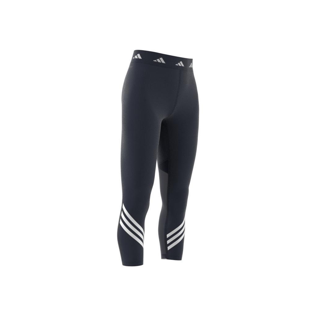 Techfit 3-Stripes Leggings, Blue, , large image number 3