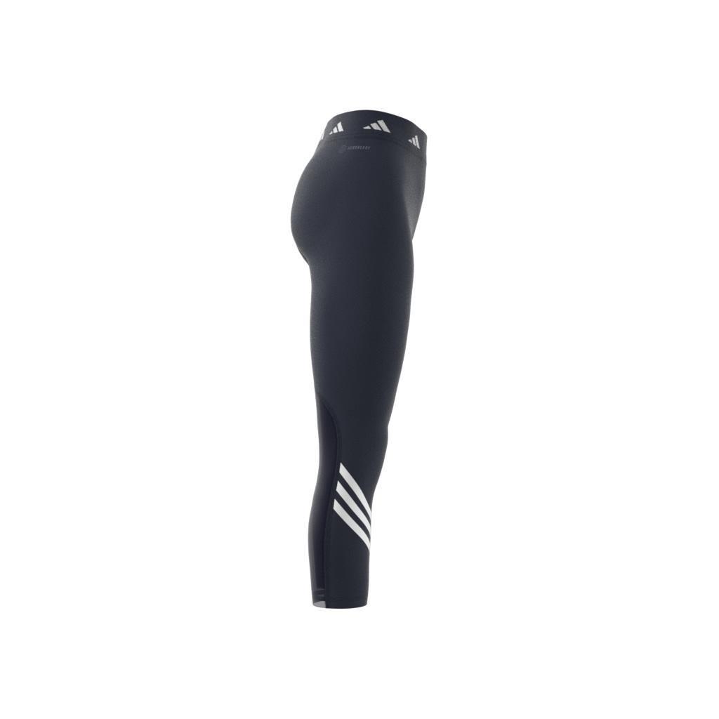 Techfit 3-Stripes Leggings, Blue, , large image number 4