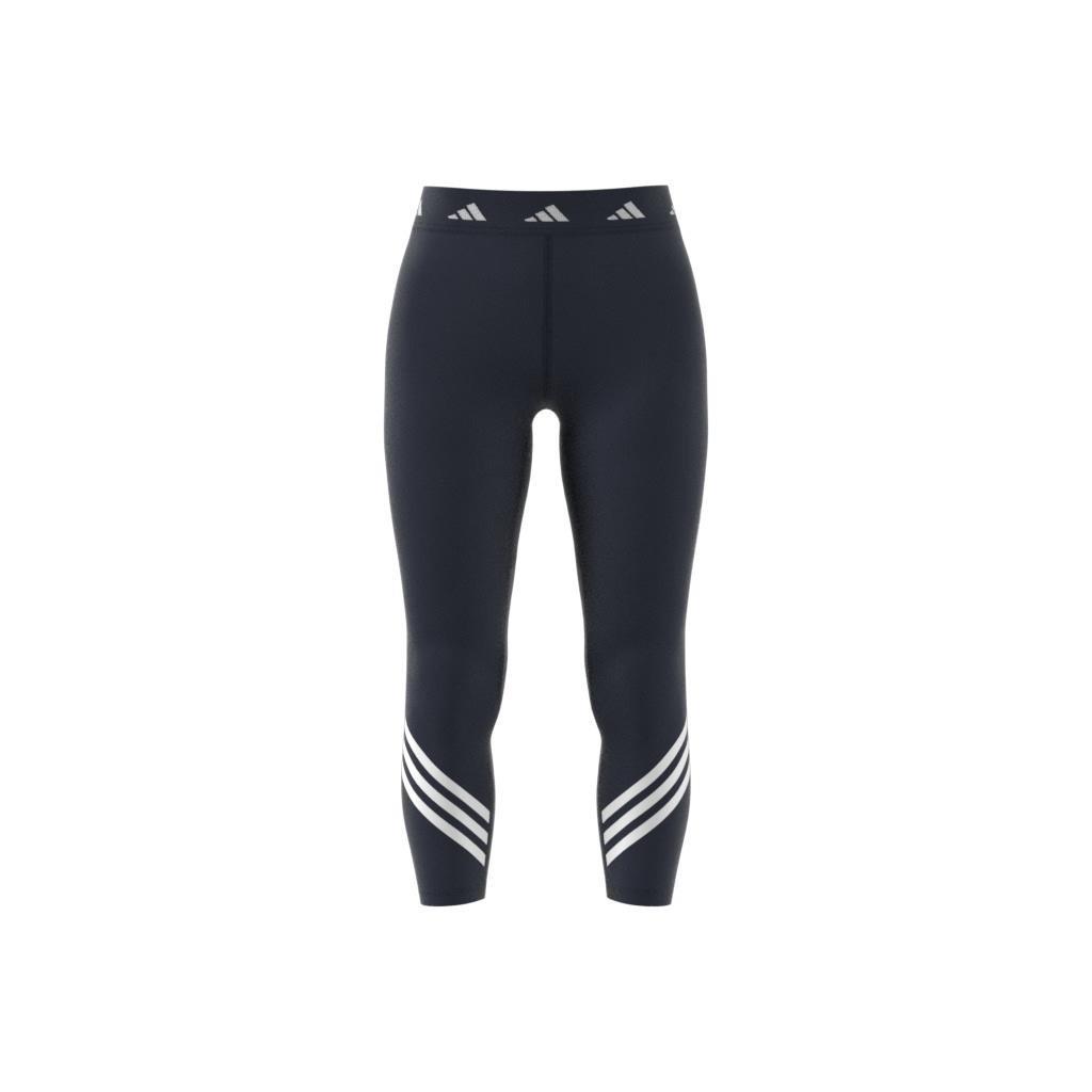 Techfit 3-Stripes Leggings, Blue, A901_ONE, large image number 7
