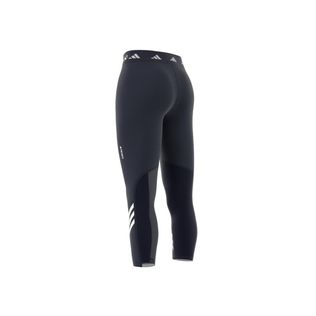 Techfit 3-Stripes Leggings, Blue, , large image number 8