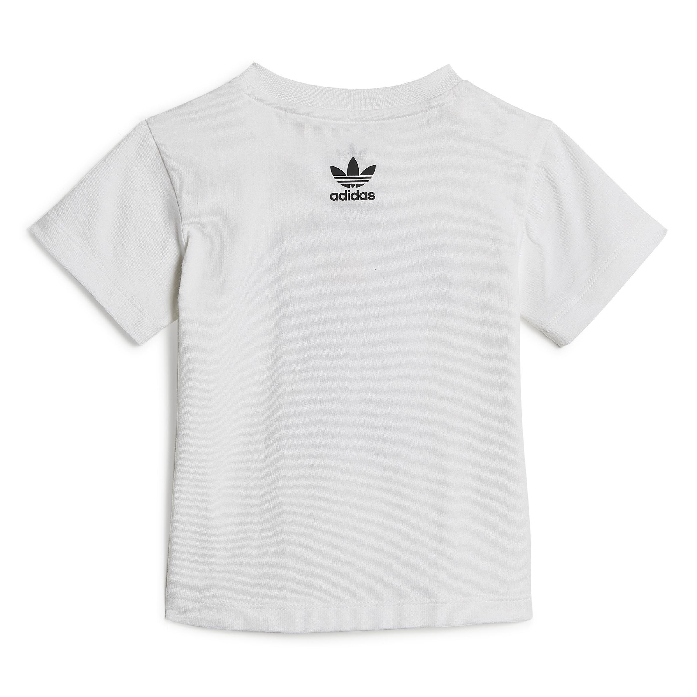 Unisex Kids Trefoil Shorts and Tee Set, White, A901_ONE, large image number 2