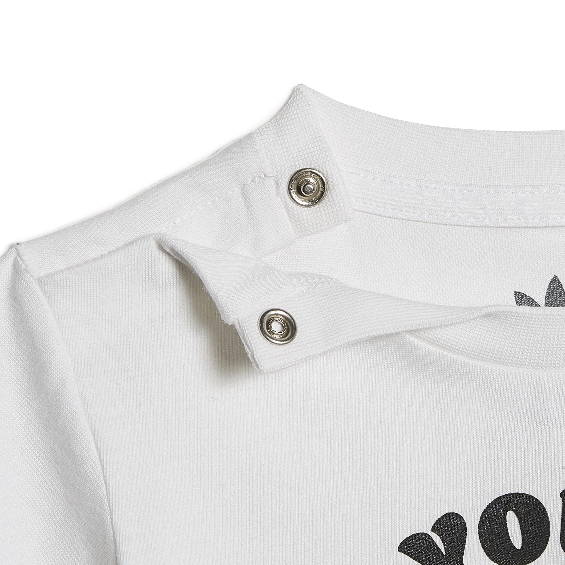 Unisex Kids Trefoil Shorts and Tee Set, White, A901_ONE, large image number 6