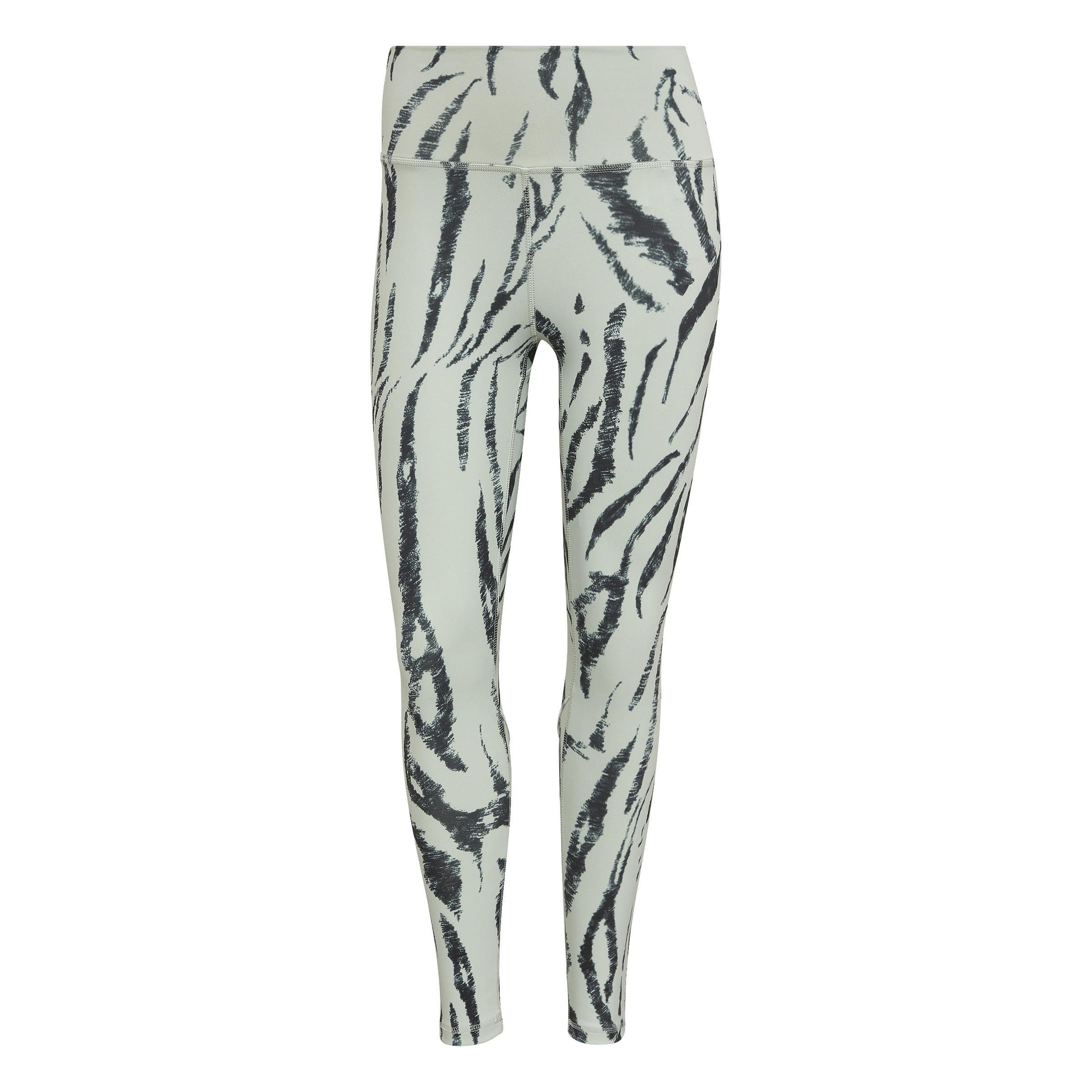 Optime Training Icons Print 7/8 Leggings, Green, A901_ONE, medium