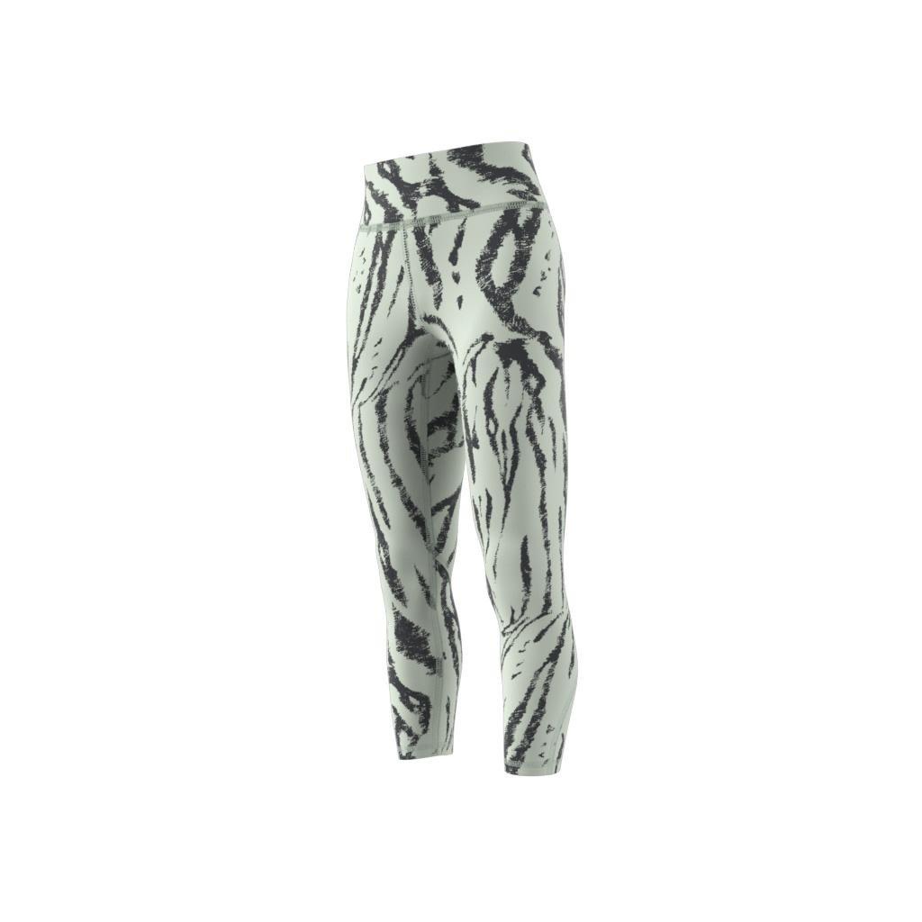 Optime Training Icons Print 7/8 Leggings, Green, A901_ONE, large image number 4