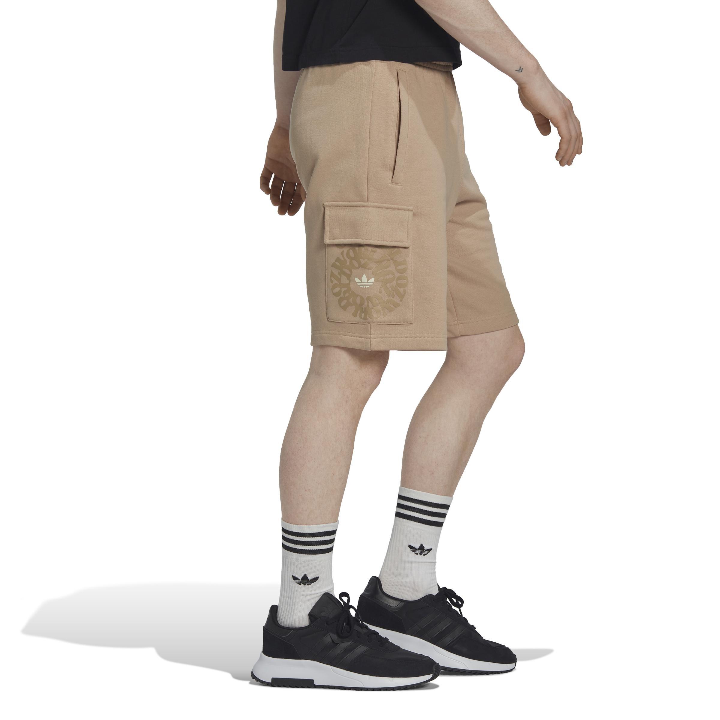 Graphic Ozworld Cargo Shorts, Beige, , large image number 1