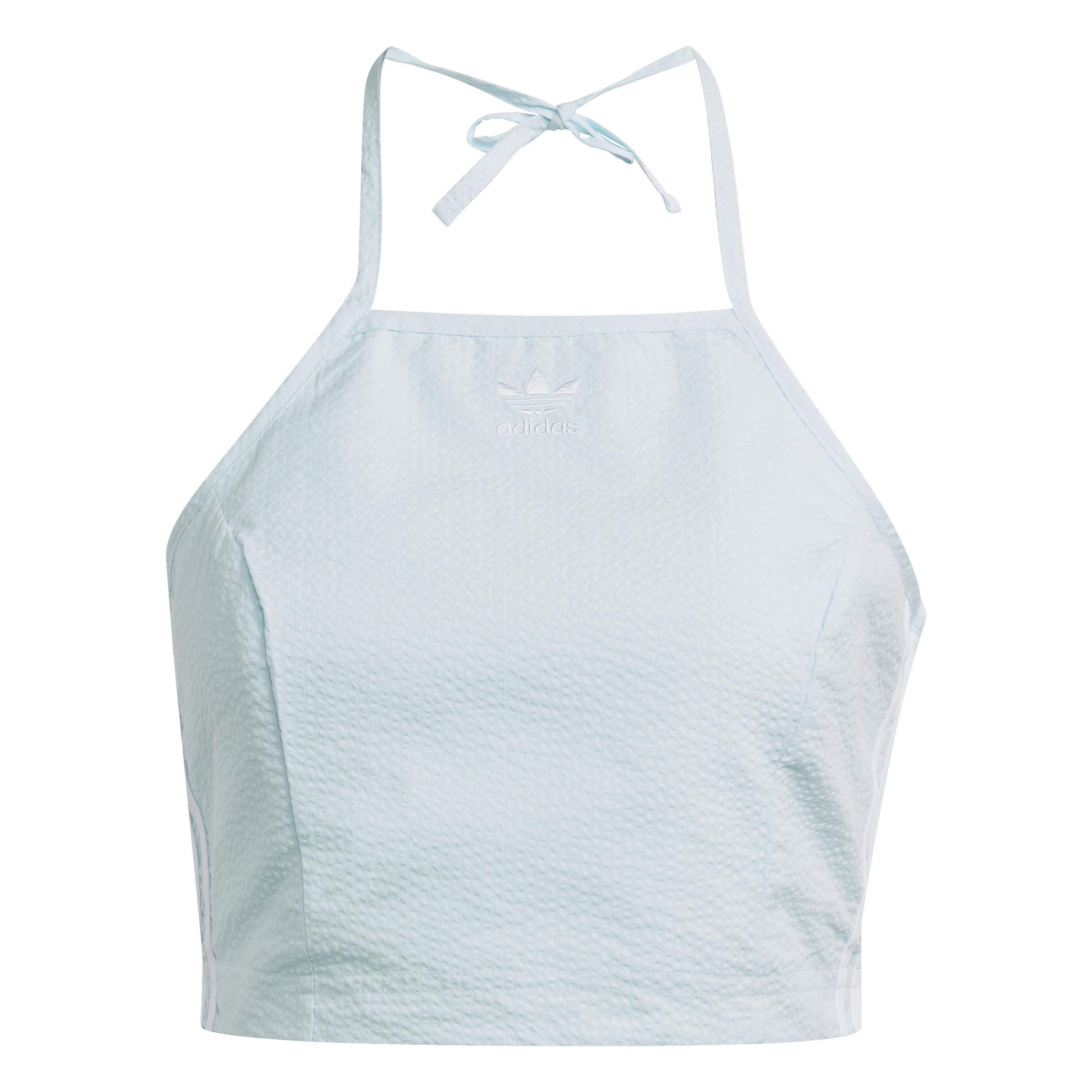 Adicolor Classics Poplin Halter-Neck Top, Blue, A901_ONE, large image number 0