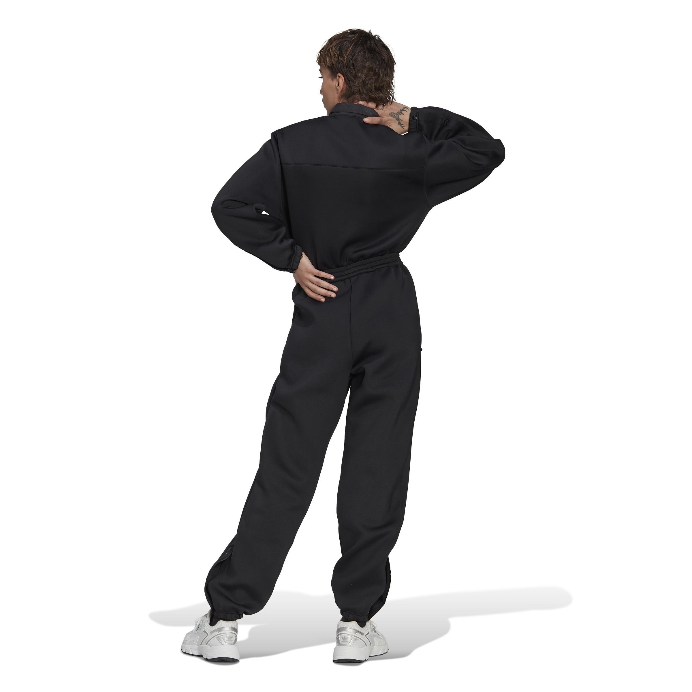 Spacer Jumpsuit With Nylon Pocket Overlays, Black, A901_ONE, large image number 2