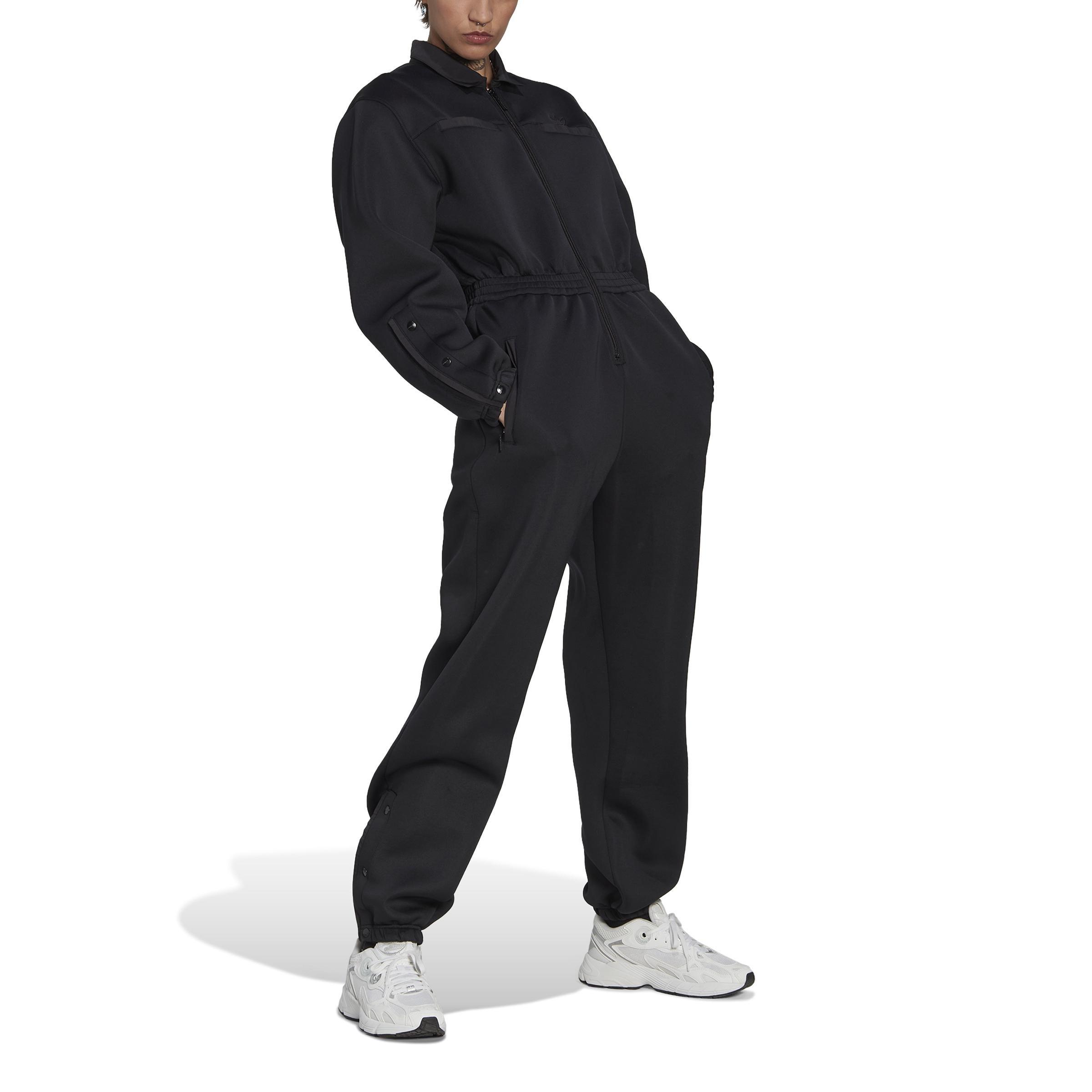 Spacer Jumpsuit With Nylon Pocket Overlays, Black, A901_ONE, large image number 4