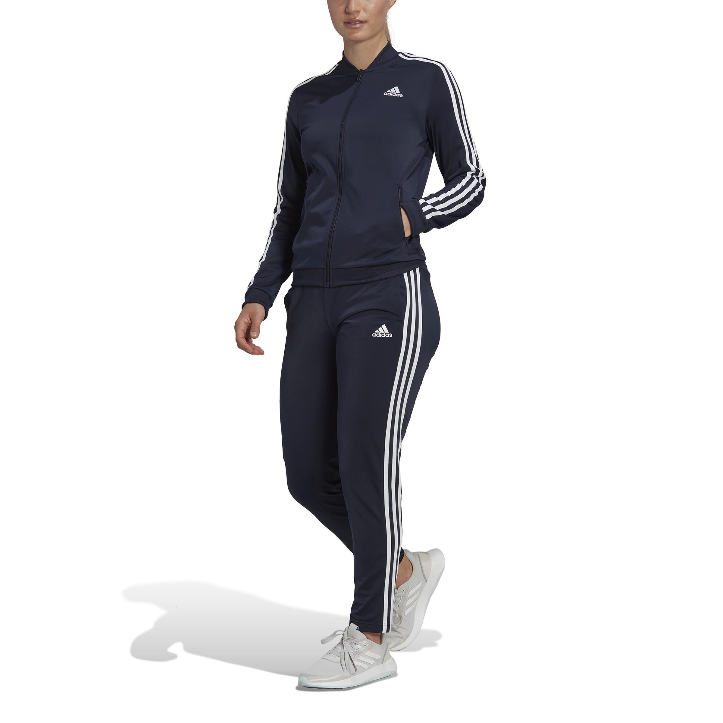 Essentials 3-Stripes Track Suit, Blue, A901_ONE, medium