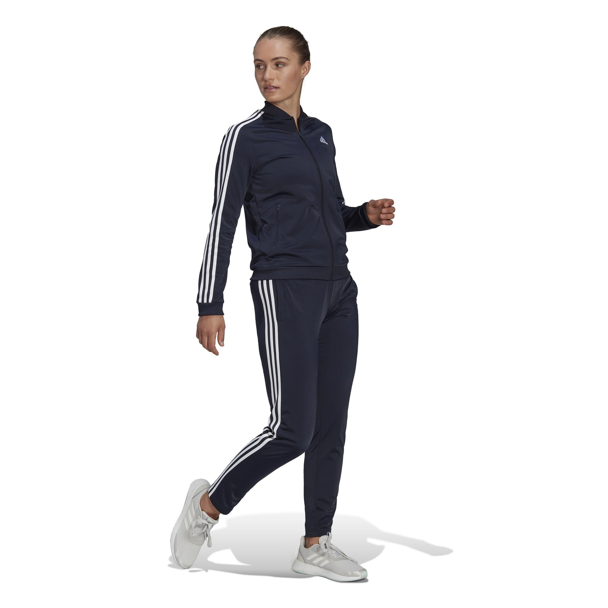 Essentials 3-Stripes Track Suit, Blue, , large image number 8