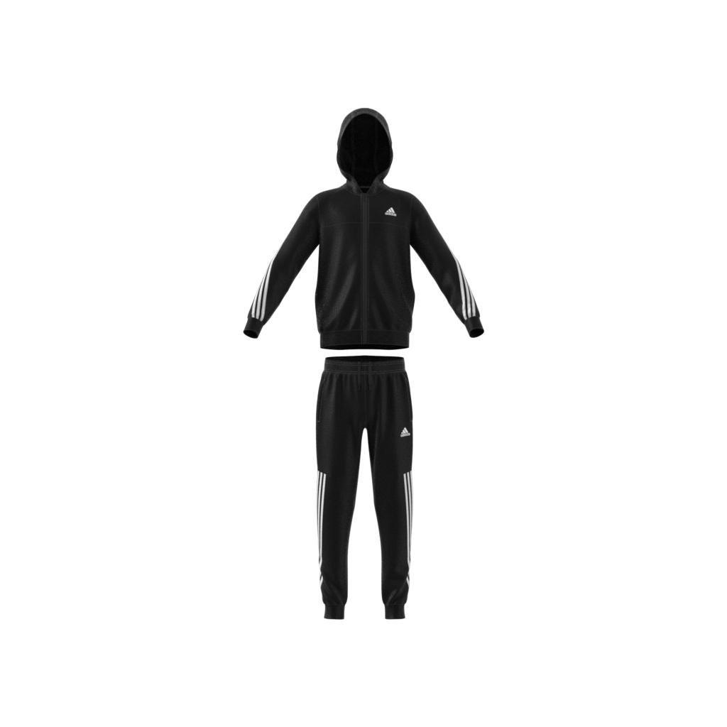 Kids 3-Stripes Tracksuit, Black, A901_ONE, large image number 6