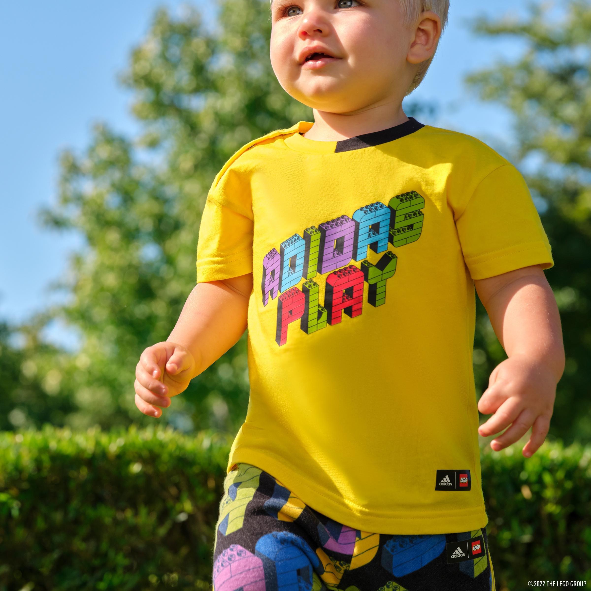 Unisex Kids Classic Lego Tee And Pants Set, Yellow, , large image number 0