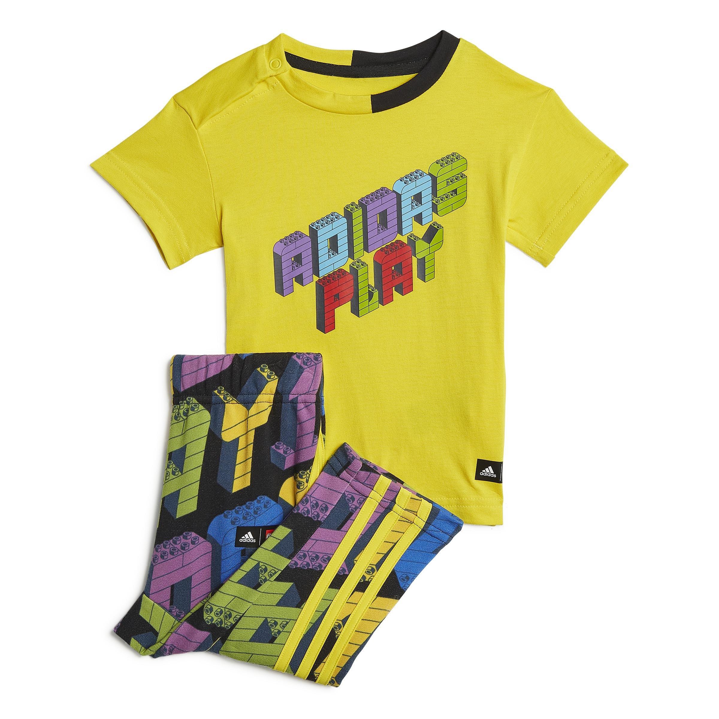 Unisex Kids Classic Lego Tee And Pants Set, Yellow, A901_ONE, large image number 2