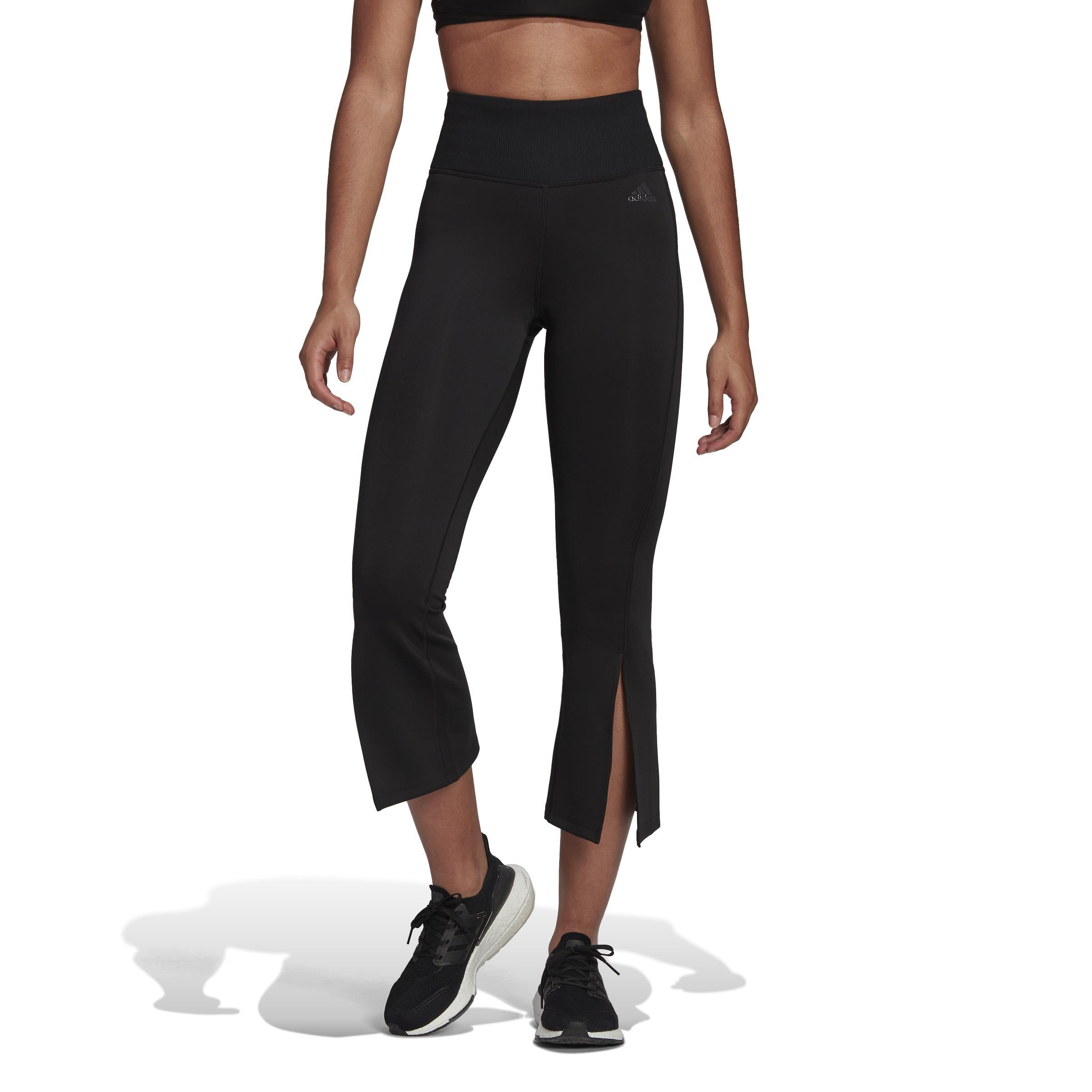 Hyperglam Flared Rib Tracksuit Bottoms, Black, A901_ONE, large image number 0