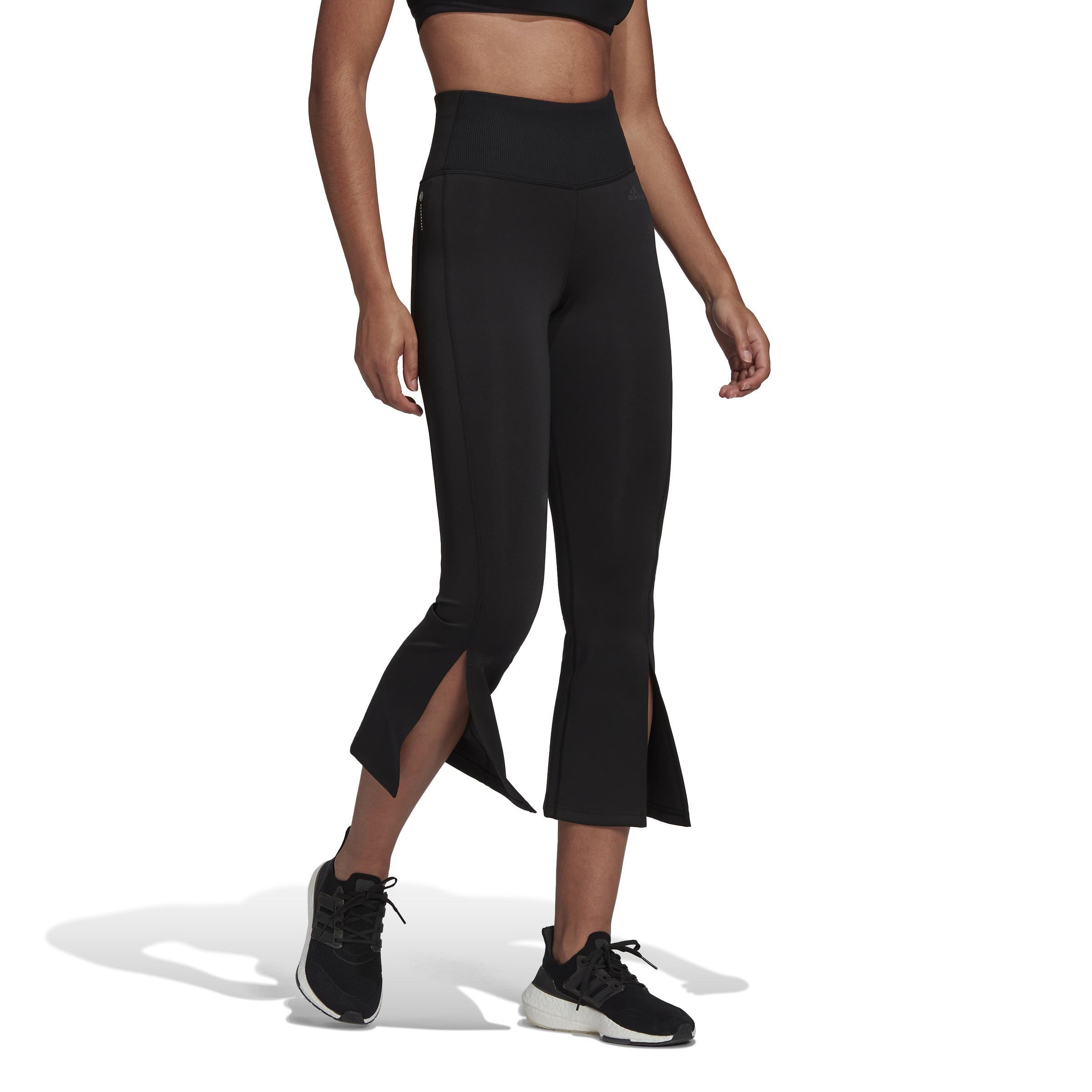 Hyperglam Flared Rib Tracksuit Bottoms, Black, A901_ONE, large image number 1