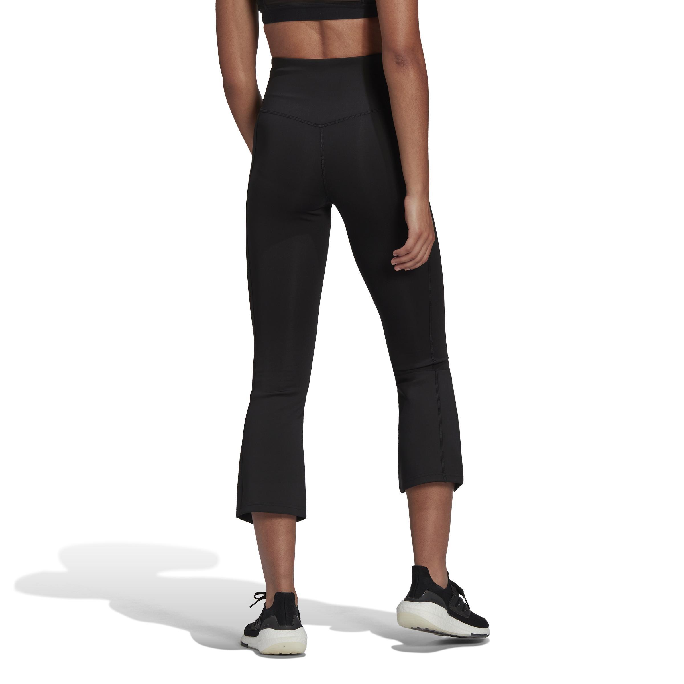 Hyperglam Flared Rib Tracksuit Bottoms, Black, A901_ONE, large image number 4